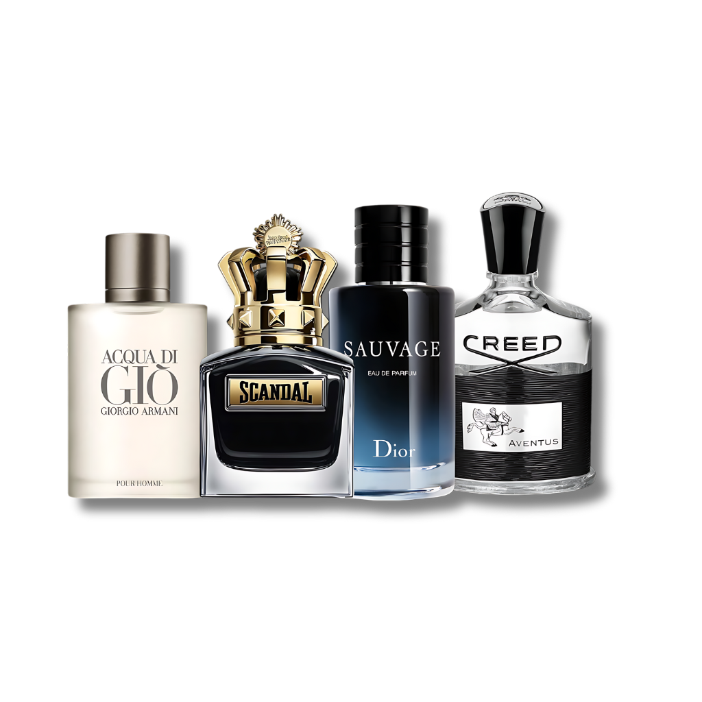 Set 4 Perfumes Sauvage, Scandal, Giorgi Armani & Creed 100ml