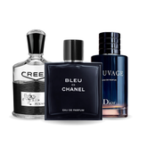 Set 3 Perfumes Creed Aventus, Bleu de Chanel & Dior Sauvage 100ml