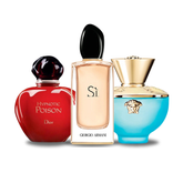 Set 3 Perfumes Hypnotic Poison Dior, Si Giorgio Armani & Dylan Turquoise Versace 100ml
