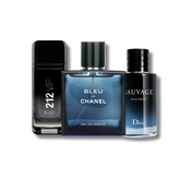 Set 3 Perfumes Dior Sauvage, Bleu de Chanel & 212 VIP Black 100ml