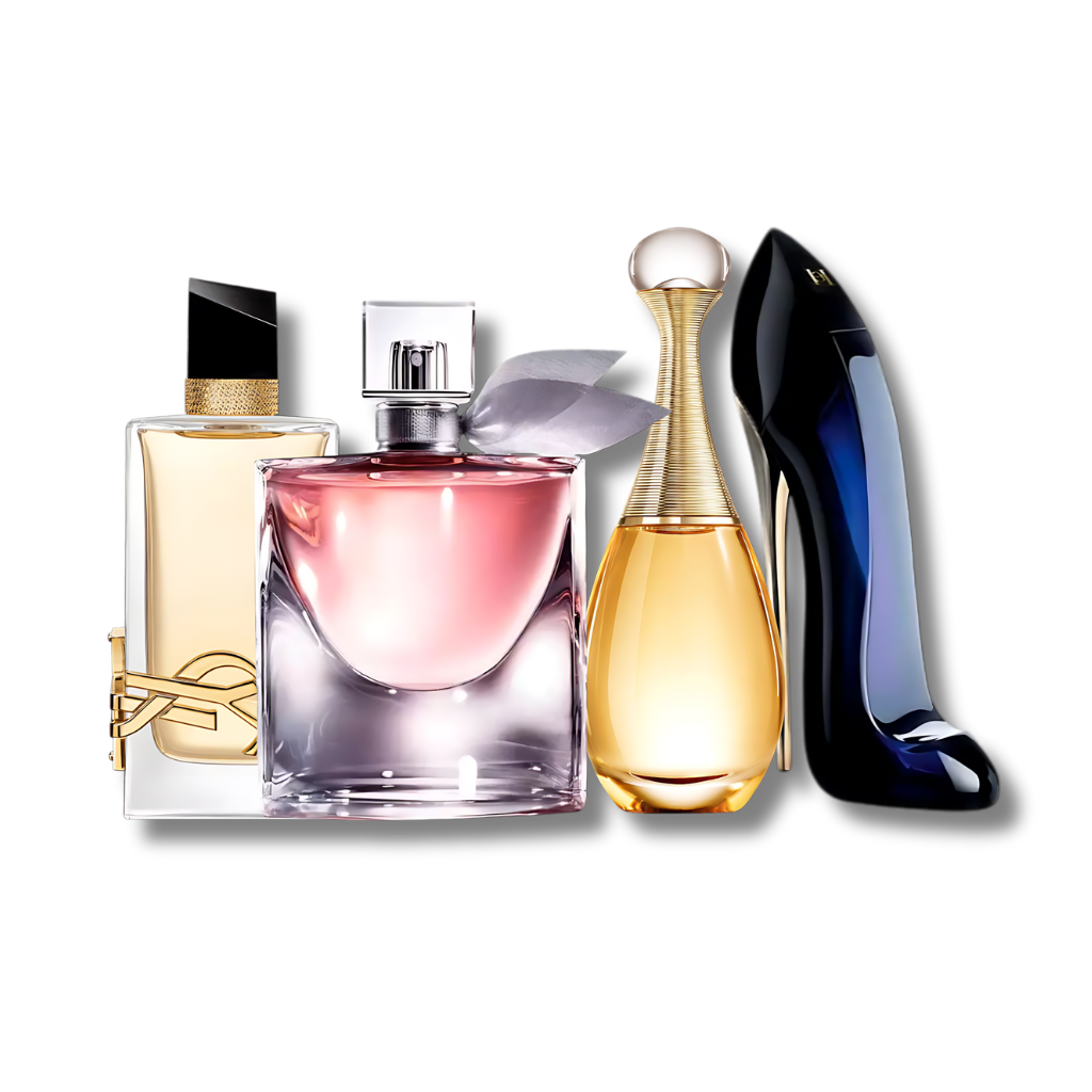Set 4 Perfumes Libre, Jadore, La Vie Est Elle & Good Girl 100ml